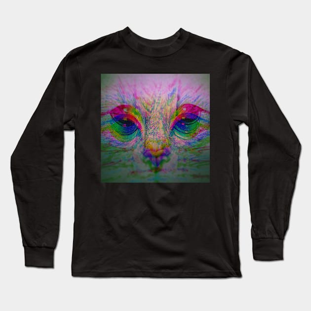 Kitty Long Sleeve T-Shirt by Lifeloverarts